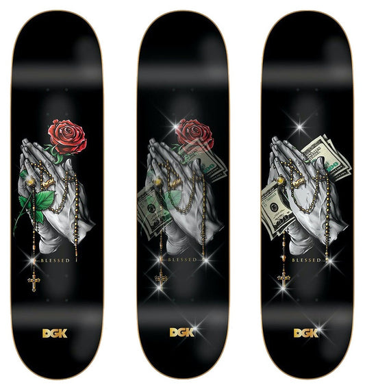 DGK Skateboard Deck ROSARY LENTICULAR 8.25" Dirty Ghetto Kids