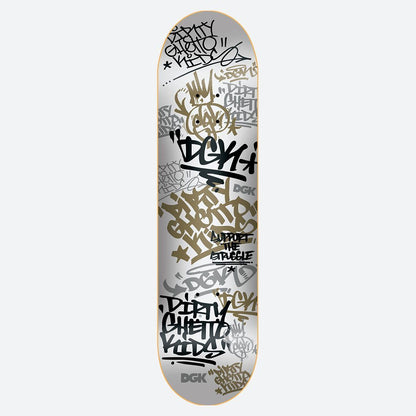 DGK Skateboard Deck Tag White Gold 8.1"