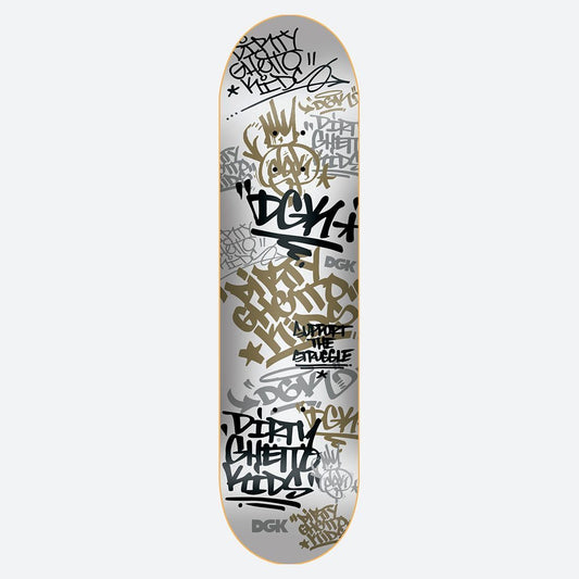 DGK Skateboard Deck Tag White Gold 8.1"