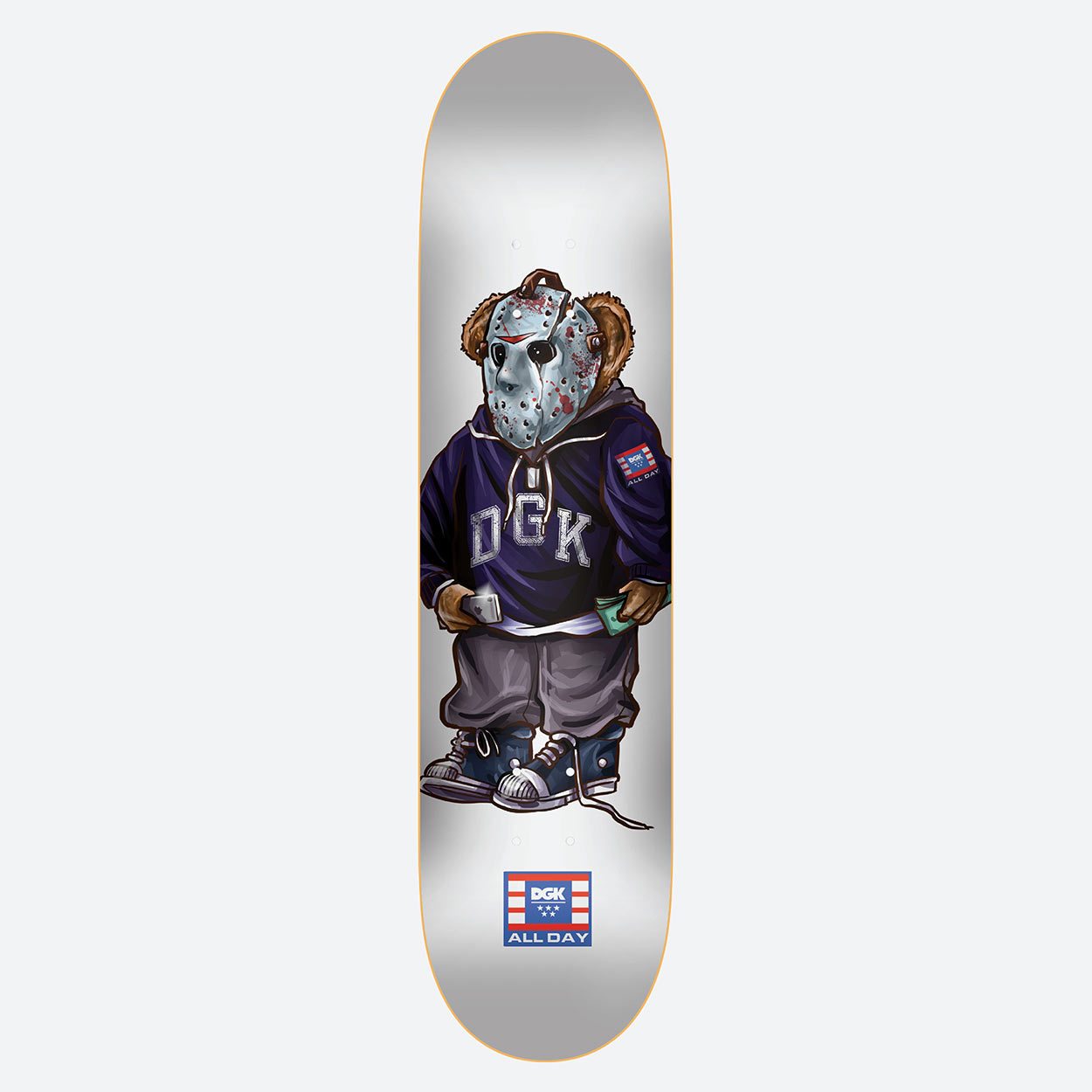 DGK Skateboard Deck The Plug White 8.125" (Dirty Ghetto Kids)