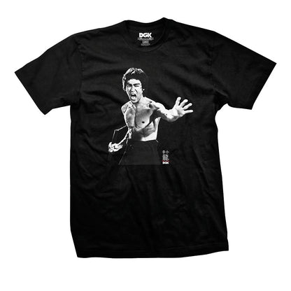 DGK Tee x BRUCE LEE FIERCE BLACK Dirty Ghetto Kids Skateboard T-Shirt