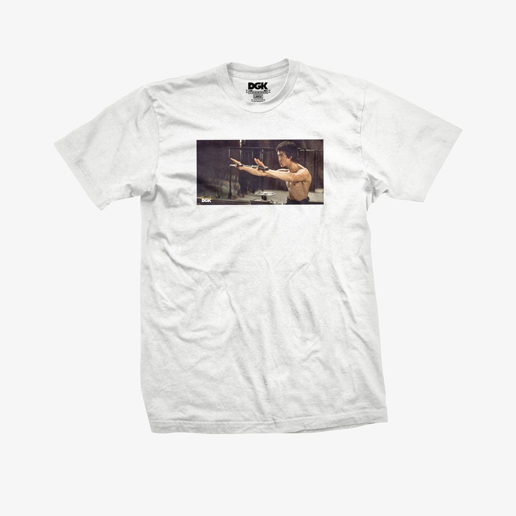 Dgk Tee X Bruce Lee Nunchucks White Dirty Ghetto Kids Skateboard T Shirt
