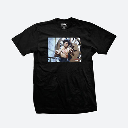 DGK Tee x BRUCE LEE Scratch Black (Dirty Ghetto Kids) Skateboard T-Shirt