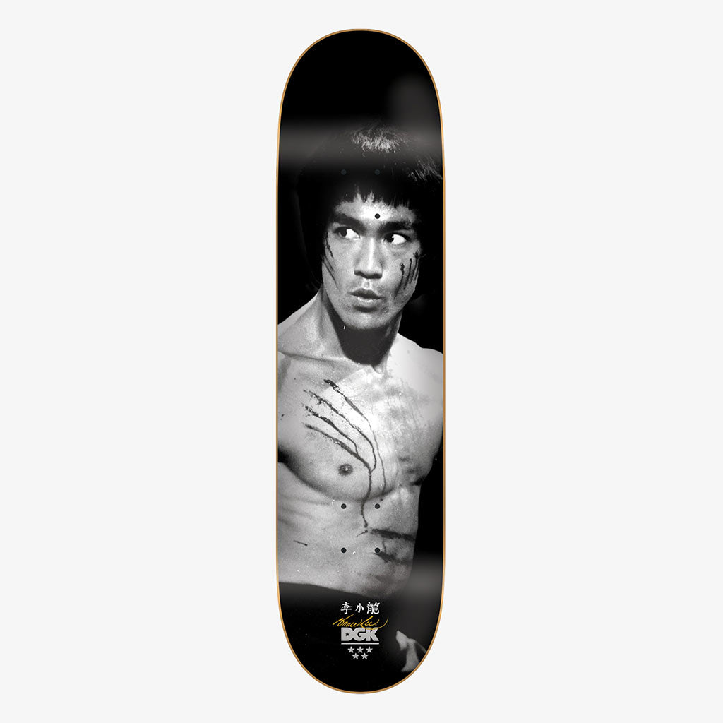 DGK Skateboard Deck Bruce Lee Black Golden Dragon Lenticular 8"