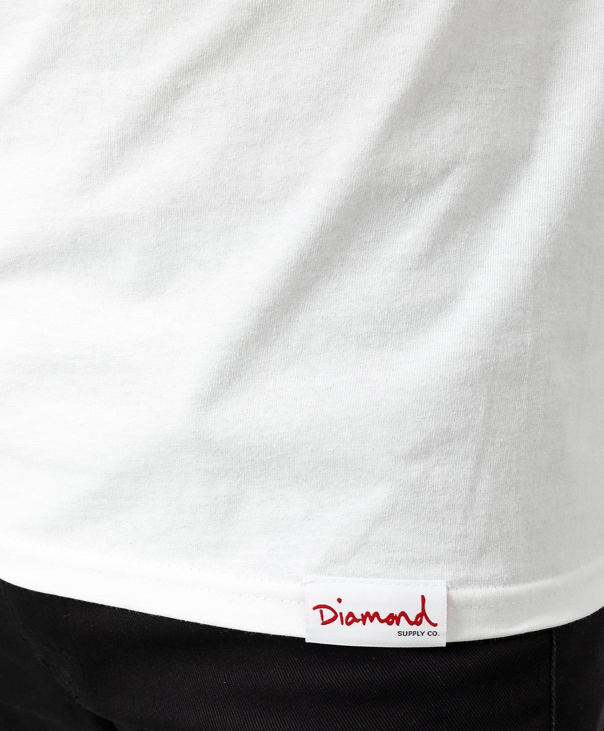 Diamond Supply Co Tee OG Script Fasten White Skateboarding T-Shirt