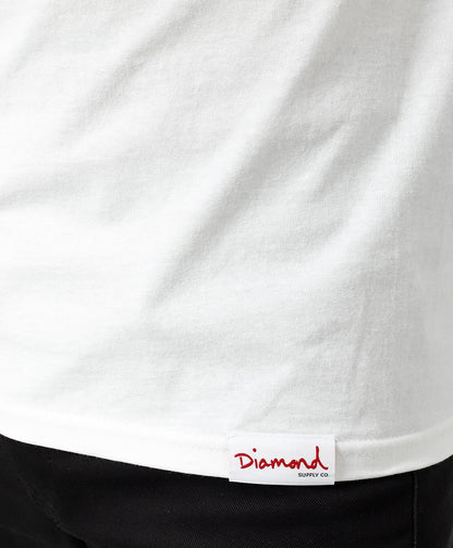 Diamond Supply Co Tee OG Script Fasten White Skateboarding T-Shirt