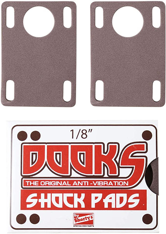 Shortys Dooks Shock Pads 1/8" Inch Black Risers Skateboard Hardware