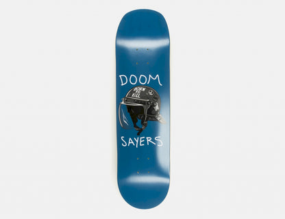 Doom Sayers Club Skateboard Deck Riot Helmet Blue 8.4" (Shaped)