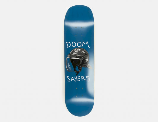 Doom Sayers Club Skateboard Deck Riot Helmet Blue 8.4" (Shaped)