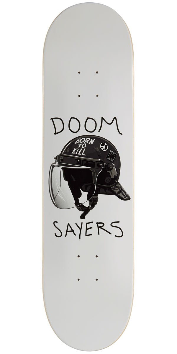 Doom Sayers Club Skateboard Deck Riot Helmet White 8.25"