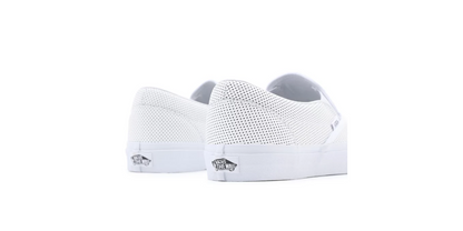Vans Shoes Classic Slip-On Perf Leather White US SIZE Skateboard Sneakers