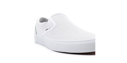 Vans Shoes Classic Slip-On Perf Leather White US SIZE Skateboard Sneakers