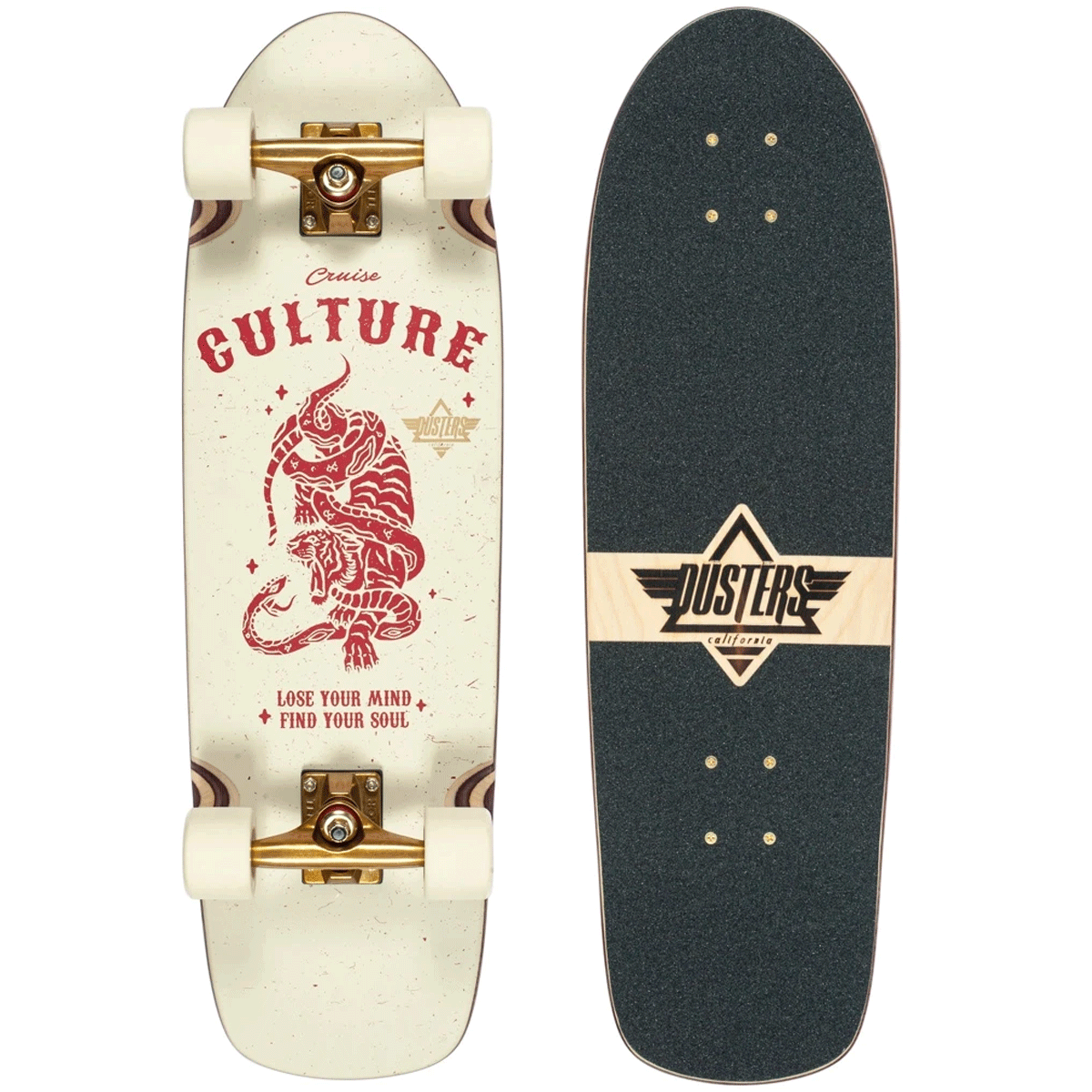 Dusters Complete Culture Cruiser 29.5" Off-White/Red Skateboard