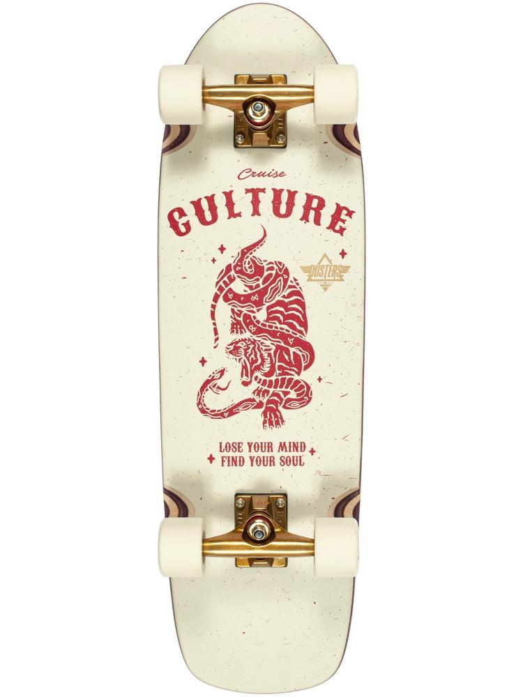 Dusters Complete Culture Cruiser 29.5" Off-White/Red Skateboard
