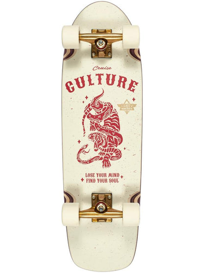 Dusters Complete Culture Cruiser 29.5" Off-White/Red Skateboard