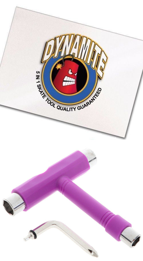 Dynamite Forever Skate Tool Purple All in 1 Multi-Function Skateboard T-Tool