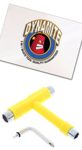 Dynamite Forever Skate Tool Yellow All In 1 Multi Function Skateboard T Tool