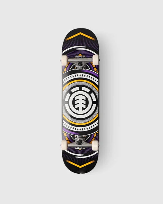 Element Skateboard Complete Hatched Purple Gold 8" Pre-Assembled