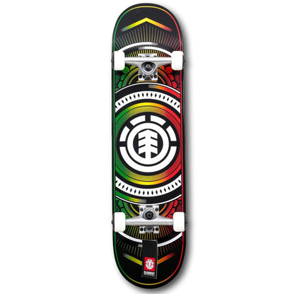 Element Skateboard Complete Hatched Rasta 7.75" Pre-Assembled