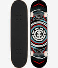 Element Skateboard Complete Hatched Red Blue 8 Pre Assembled