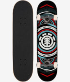 Element Skateboard Complete Hatched Red Blue 8 Pre Assembled