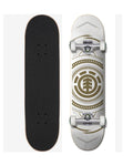 Element Skateboard Complete Hatched White Gold 8 Pre Assembled