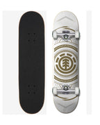 Element Skateboard Complete Hatched White Gold 8 Pre Assembled