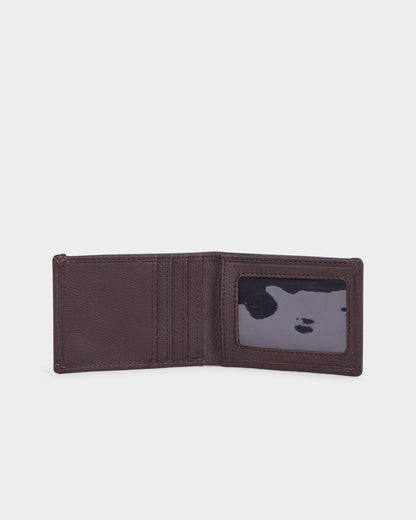 Element Skateboards Wallet Icon Leather Chocolate Tri-Fold