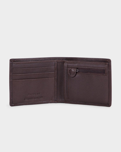 Element Skateboards Wallet Icon Leather Chocolate Tri-Fold