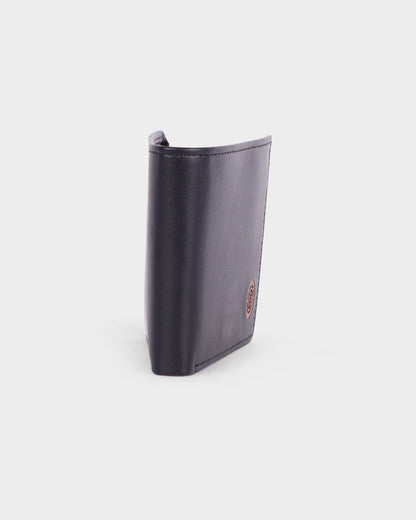 Element Skateboards Wallet Icon Leather Flint Black Tri-Fold