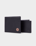Element Skateboards Wallet Icon Leather Flint Black Tri Fold