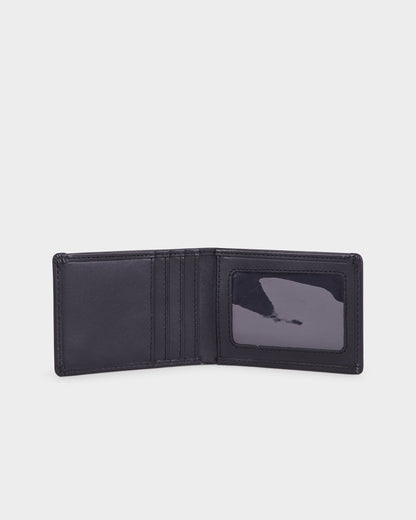 Element Skateboards Wallet Icon Leather Flint Black Tri-Fold