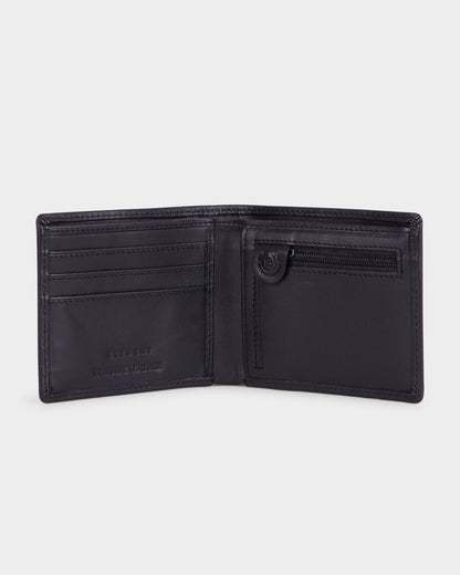 Element Skateboards Wallet Icon Leather Flint Black Tri-Fold