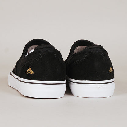 Emerica Shoes Wino G6 Slip On Black White Gold Skateboard Sneakers