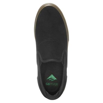 Emerica Shoes Wino G6 Slip-On Black/Black/Gum US SIZE Skateboard Sneakers