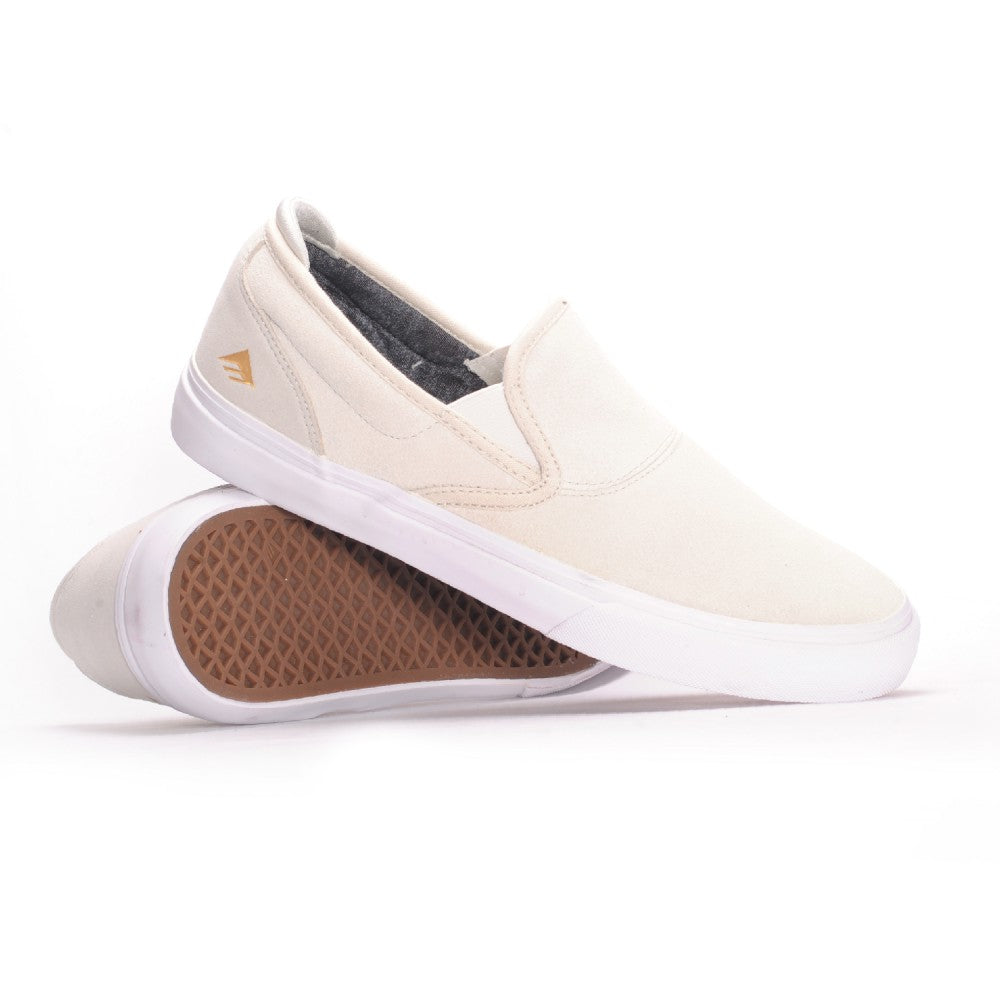 Emerica Shoes Wino G6 Slip On Collin Provost White White Skateboard Sneakers