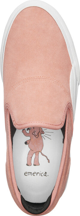Emerica Shoes Wino G6 Slip On Pink White Skateboard Sneakers