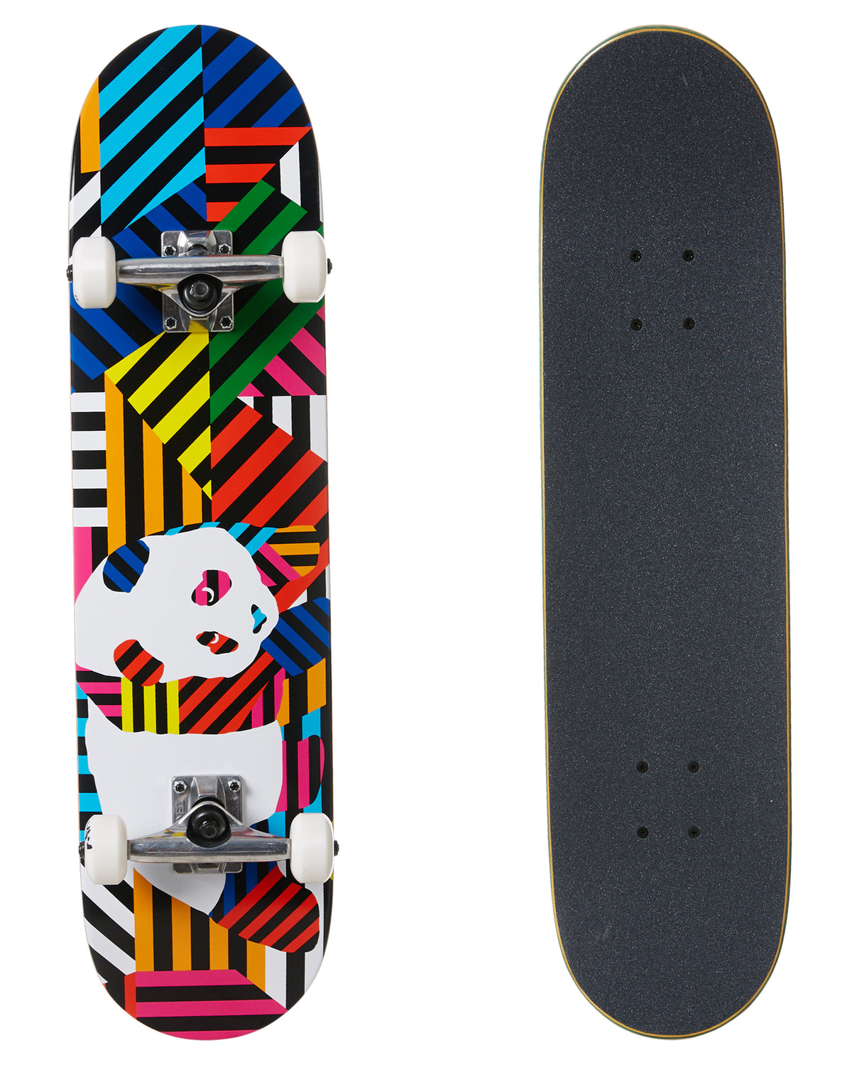 Enjoi Skateboard Complete Panda Stripes Resin Sw Multi 7 75