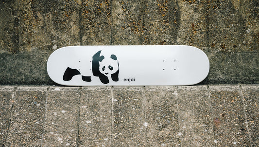 Enjoi Skateboard Deck Whitey Panda Logo R7 Wide 8.5" Full Dip
