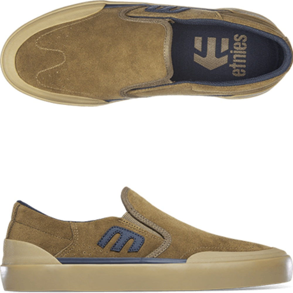 Etnies Shoes Marana Slip XLT Brown/Navy/Gum US SIZE Skateboard Sneakers