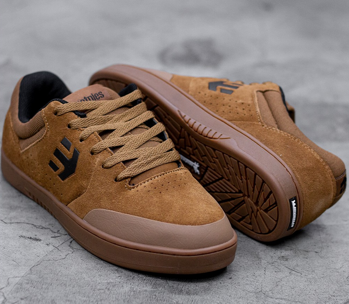 Etnies Shoes Marana Michelin Black Brown Black Gum Us Size Skateboard Sneakers