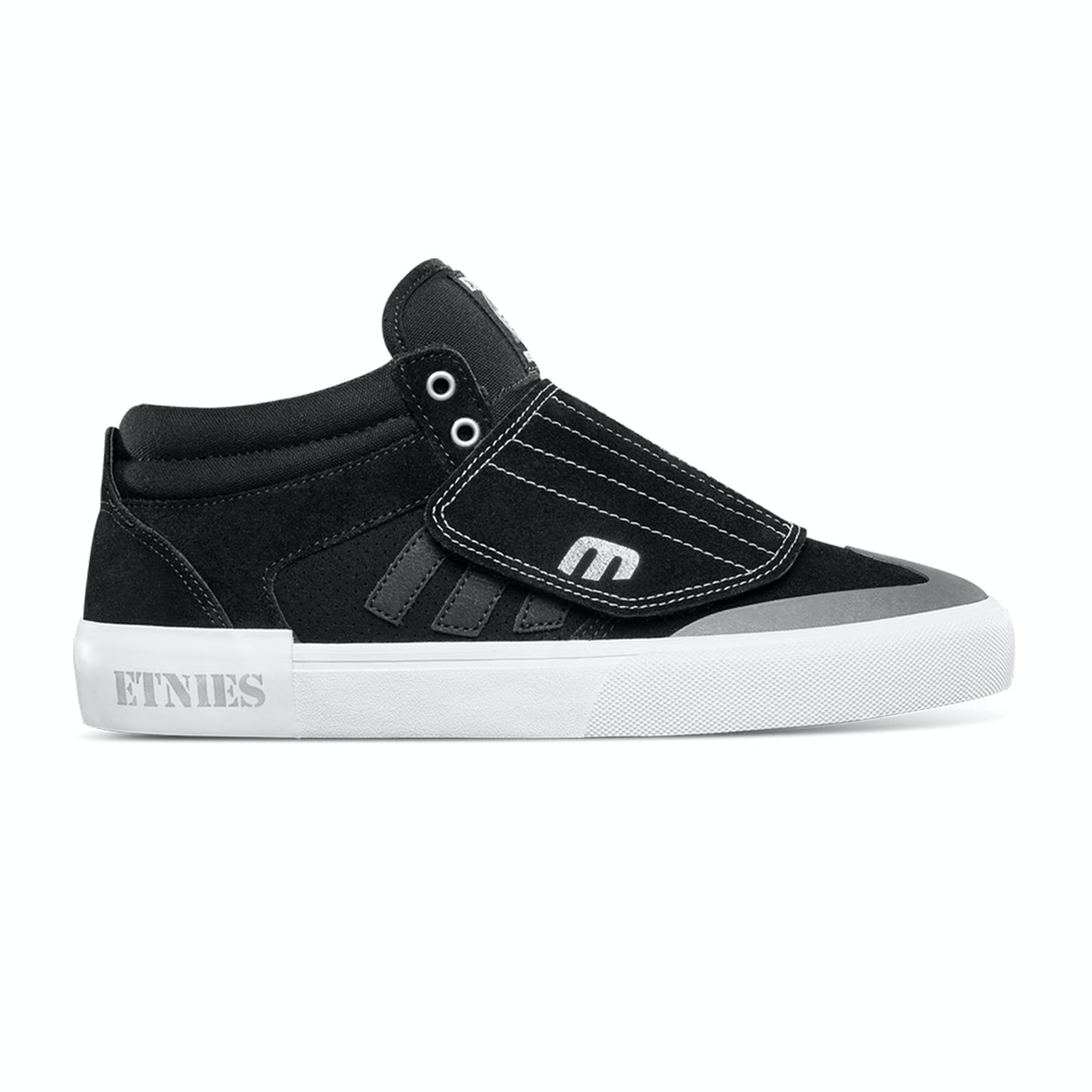 Etnies Shoes Windrow Vulc Mid Andy Anderson Black White Silver Sneakers