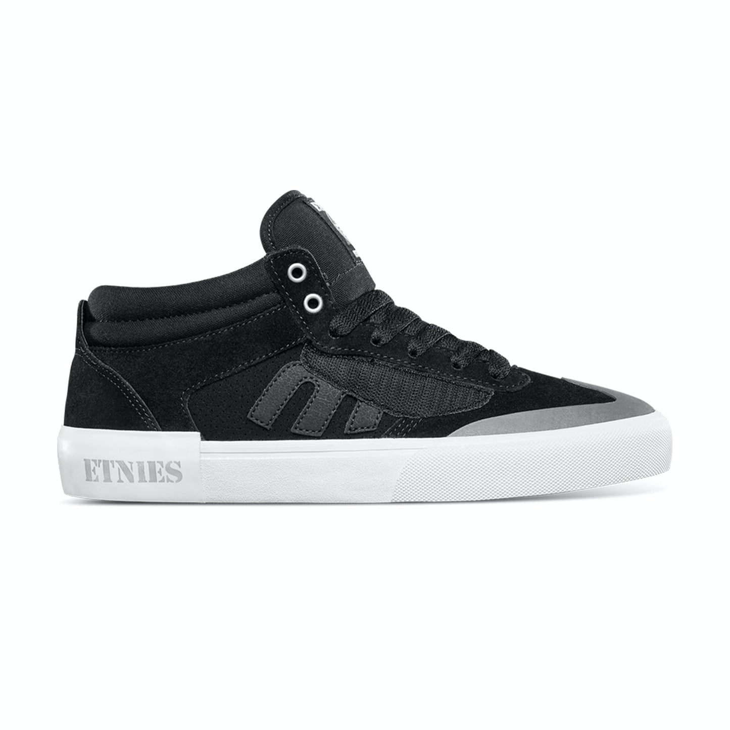 Etnies Shoes Windrow Vulc Mid Andy Anderson Black White Silver Sneakers