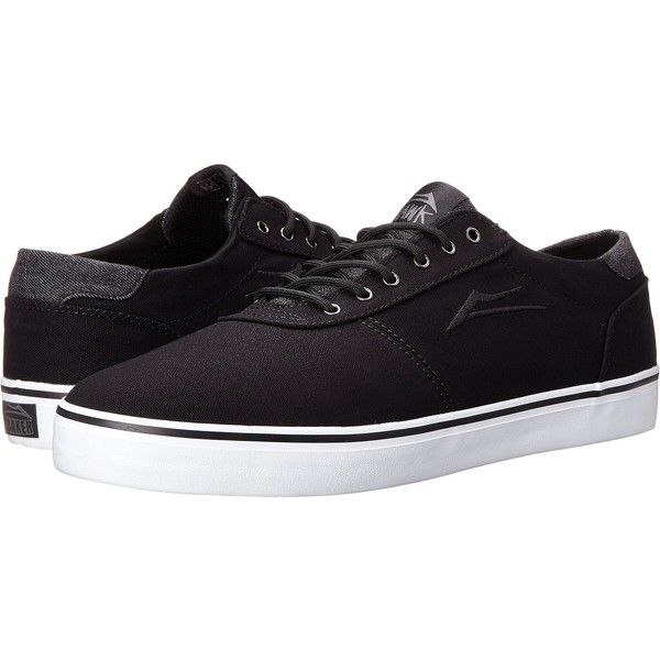Lakai Shoes Manchester Lean Riley Hawk Black Canvas US SIZE Skateboard Sneakers