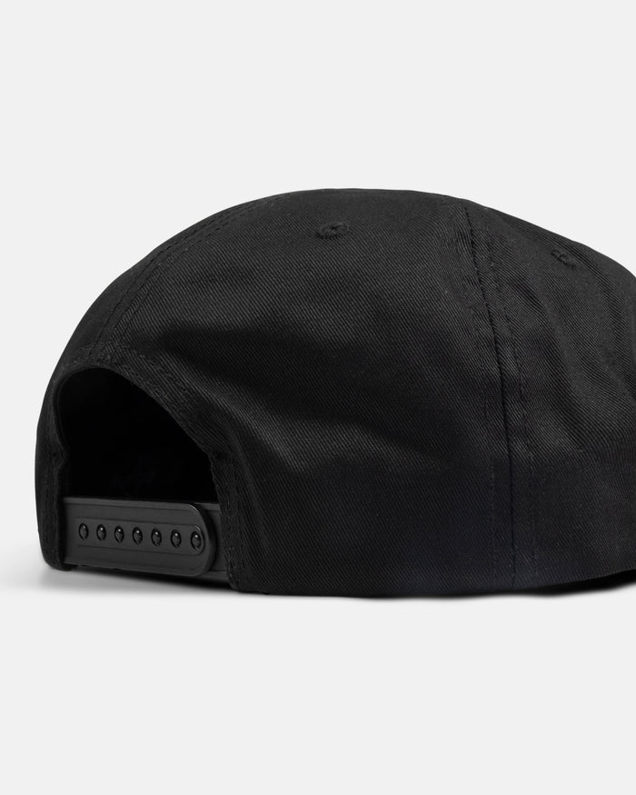 Thrasher Cap Flame Embroidered Black Snapback Skateboard Magazine Hat
