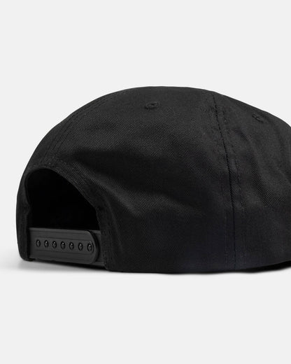 Thrasher Cap Flame Embroidered Black Snapback Skateboard Magazine Hat