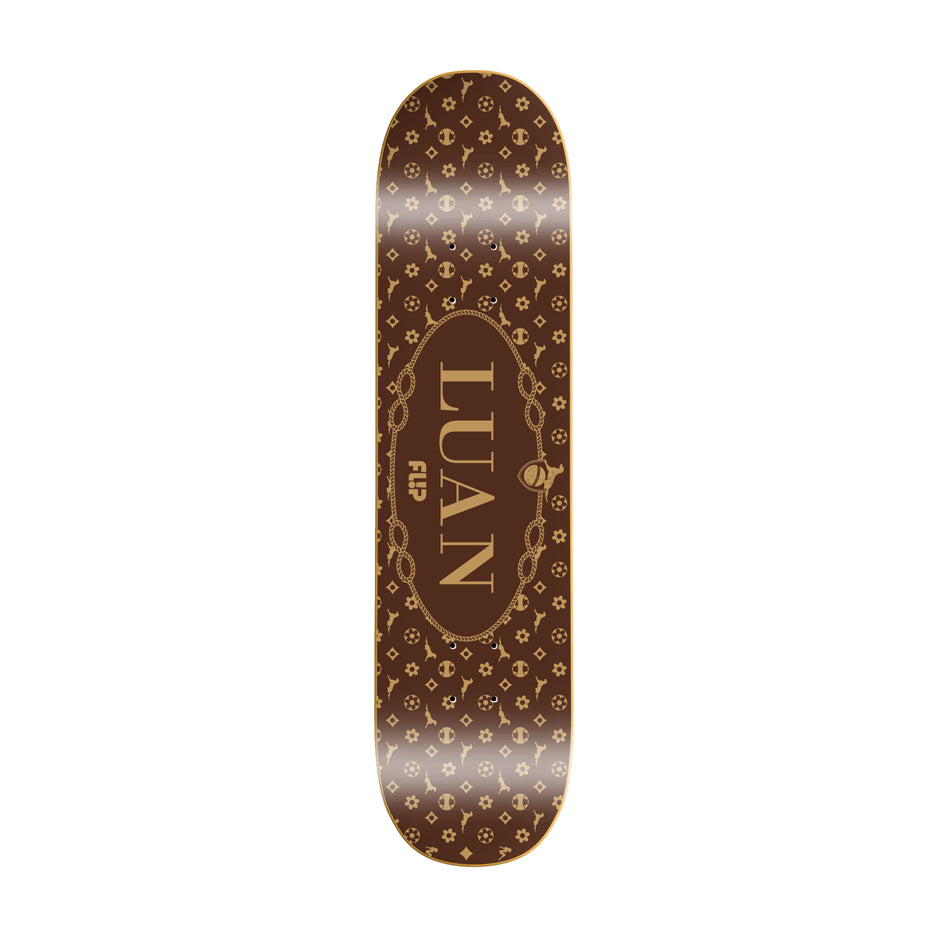 Flip Skateboard Deck Luan Oliveira Monogram Brown 8