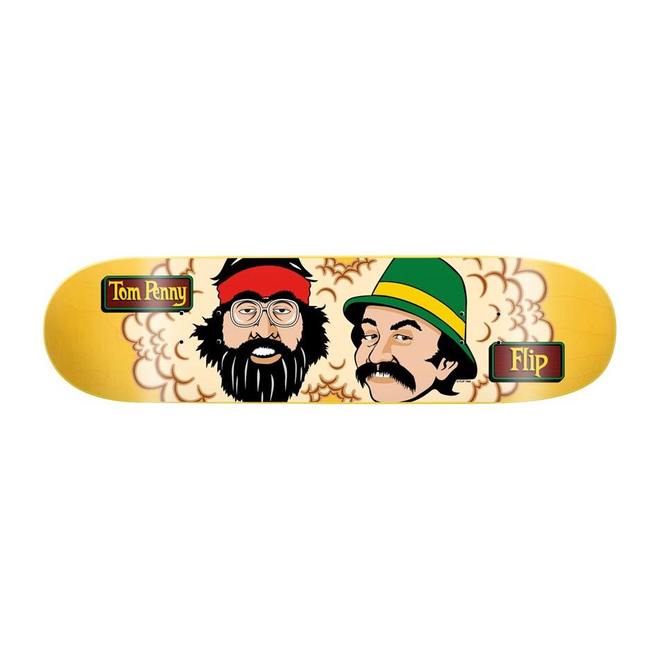 FLiP Skateboard Deck Toms Friends Yellow 8.25" Penny Cheech and Chong