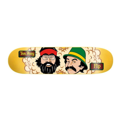 FLiP Skateboard Deck Toms Friends Yellow 8.25" Penny Cheech and Chong