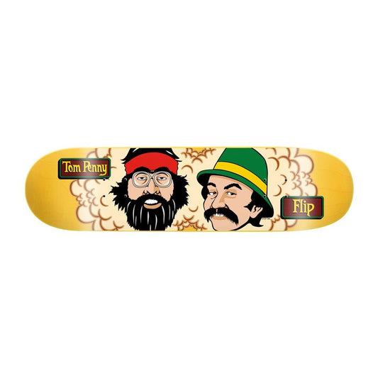FLiP Skateboard Deck Toms Friends Yellow 8.25" Penny Cheech and Chong